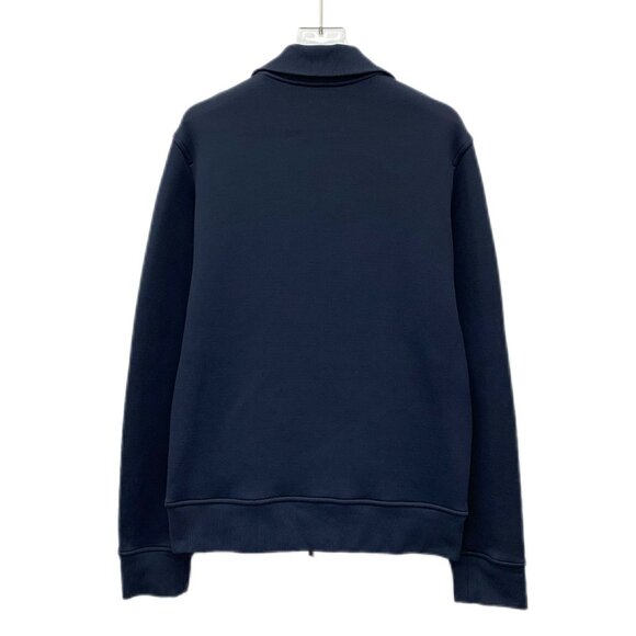 CM0201 Dior Navy Blue Full-Zip Sweatshirt With Logo Patch & Zippered Pockets - Picture 2 of 8